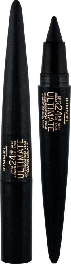 Rimmel London Ultimate Kohl Kajal - Eyeliner - Oogpotlood - 001 Black Obsidian - Waterproof - Zwart - 1.6 G