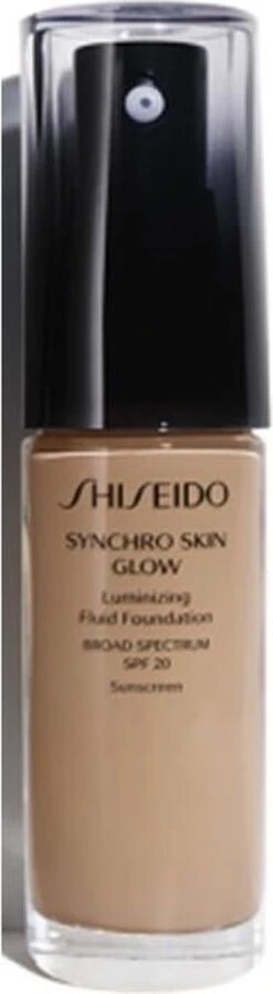Shiseido Synchro Skin Glow Luminizing Fluid Foundation - N3 Neutral - 30 Ml - Foundation -Cosmetica Korting Winkel 330x1200