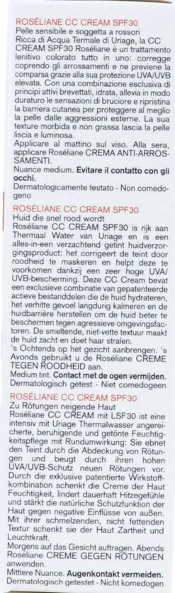 Uriage Roséliane Cc Crème Spf30 -Cosmetica Korting Winkel 356x1200 4
