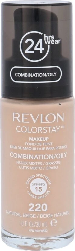 Revlon Colorstay Foundation With Pump - 220 Natural Beige (Oily Skin) -Cosmetica Korting Winkel 358x1200 5