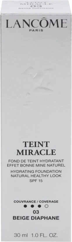 Lancôme Teint Miracle Foundation SPF 15 - 03 Beige Diaphane - 30 Ml -Cosmetica Korting Winkel 358x1200 9