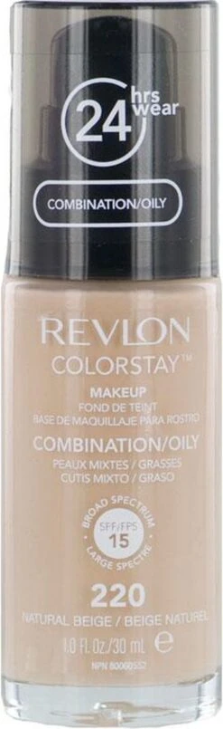 Revlon Colorstay Foundation With Pump - 220 Natural Beige (Oily Skin) -Cosmetica Korting Winkel 368x1200 1