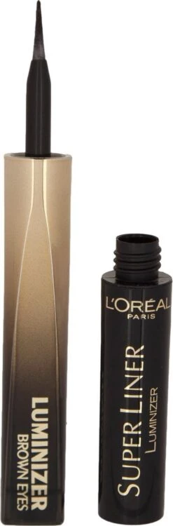 L'Oréal Paris Super Liner Luminizer Brown Eyes Eyeliner - Black Diamond -Cosmetica Korting Winkel 395x1200