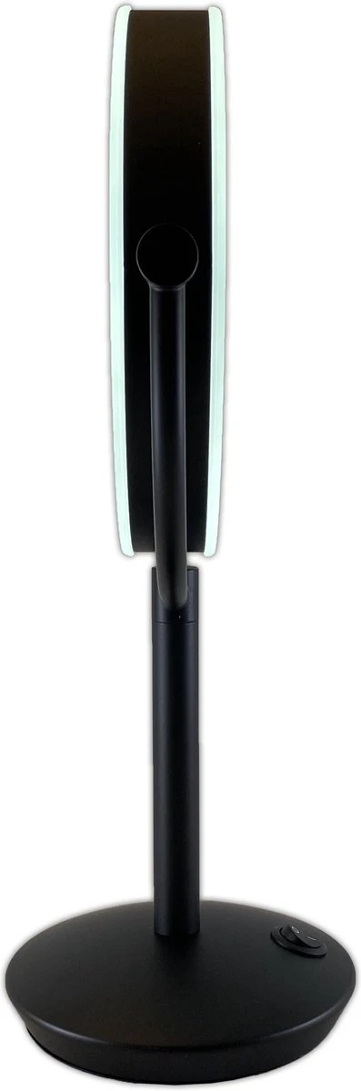 Metalen Verlichte Make-up LED Spiegel Mat Zwart 10x Vergroting 19cm Doorsnee, Inculsief 4x AA Batterijen En USB Stroomkabel 5 Metalen Verlichte Make-up LED Spiegel Mat Zwart 10x Vergroting 19cm Doorsnee, Inculsief 4x AA Batterijen En USB Stroomkabel - Afbeelding 3