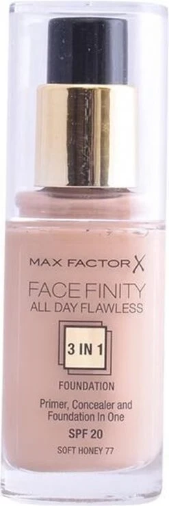 Max Factor Facefinity All Day Flawless 3-in-1 Liquid Foundation - 077 Soft Honey -Cosmetica Korting Winkel 401x1200
