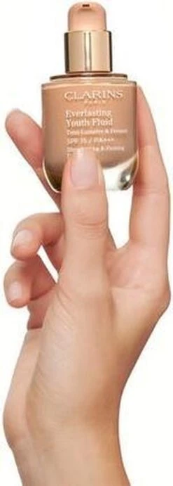 Clarins Everlasting Youth Fluid Illuminating & Firming Foundation - 110 Honey - Foundation - 30 Ml -Cosmetica Korting Winkel 429x1200 1