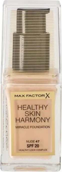 Max Factor Healthy Skin Harmony Foundation - 47 Nude -Cosmetica Korting Winkel 436x1200