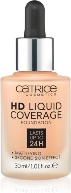 Catrice - Liquid Make-Up HD Liquid Coverage (Foundation) 30 Ml 030 Sand Beige - -Cosmetica Korting Winkel 445x1200
