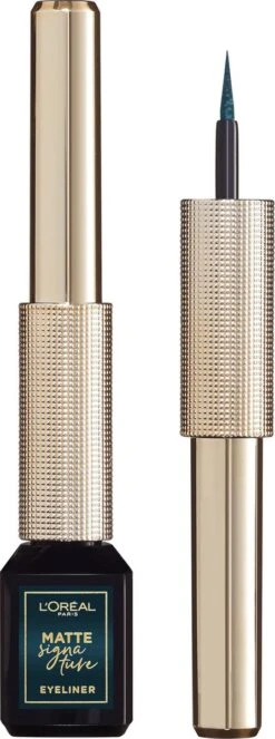 L’Oréal Paris Matte Signature Eyeliner Van Superliner – Matte Liquid Eyeliner – Waterproof - 04 Emeraude – Groen -Cosmetica Korting Winkel 447x1200 6