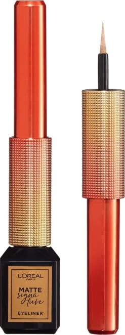 L’Oréal Paris Paris Electric Nights Superliner Matte Signature Eyeliner - Limited Edition – 10 Gold – Goud -Cosmetica Korting Winkel 448x1200 5