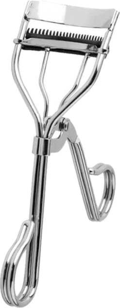 INTER-ESQUE® Wimperkruller - Eyelash Curler + 3x Gratis Extra Siliconen Pad & 3x Extra Kam - Zilver