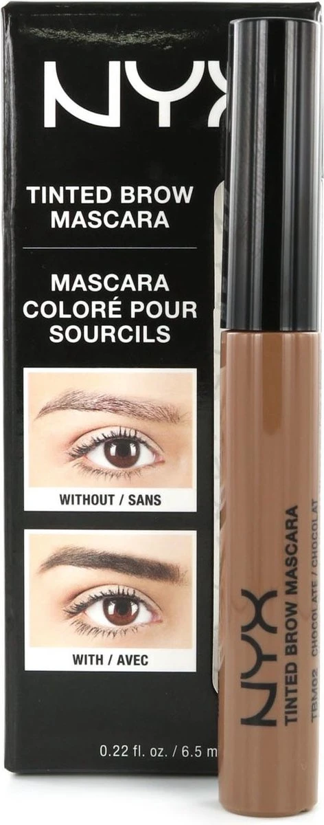 NYX Professional Makeup Tinted Brow Mascara - Chocolate TBM02 - Wenkbrauwgel 4 NYX Professional Makeup Tinted Brow Mascara - Chocolate TBM02 - Wenkbrauwgel - Afbeelding 2