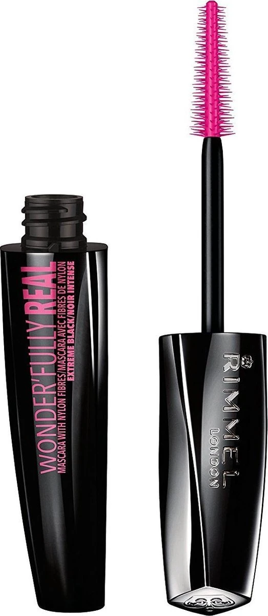 Rimmel London Wonder'fully Real Mascara - Volume - Extreme Black 5 Rimmel London Wonder'fully Real Mascara - Volume - Extreme Black - Afbeelding 3