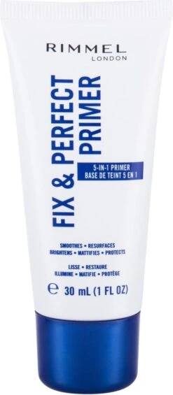 Rimmel London Fix & Perfect Make-Up Primer - 002 Transparent - 30 Ml -Cosmetica Korting Winkel 525x1200