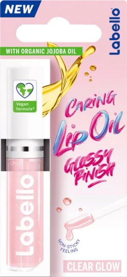 Labello Caring Lip Oil Clear Glow - 5.5 Ml -Cosmetica Korting Winkel 550x1200 1