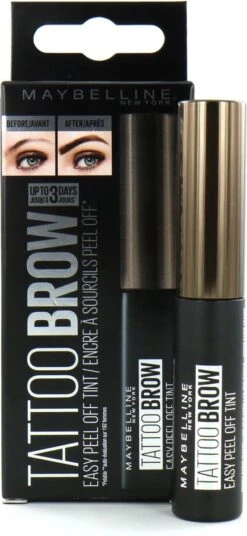 Maybelline New York - Tattoo Brow Peel-Off Wenkbrauwgel - 25 Chocolate Brown - Bruin -Cosmetica Korting Winkel 553x1200 1