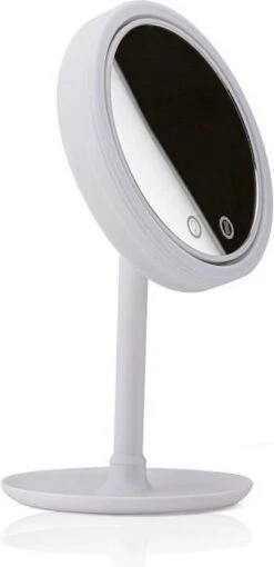 Merkloos Decopatent® Beauty Breeze Mirror - Make-Up Spiegel Met LED Verlichting & Ventilatie - 360° Draaibaar - Make Up 5x Vergrootspiegel -Cosmetica Korting Winkel 581x1200 4