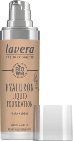 Lavera Make-up Hyaluron Liquid Foundation -Warm Nude 03-, 30 Ml -Cosmetica Korting Winkel 622x1200 5