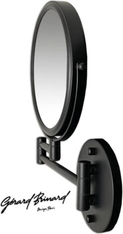 Make-up Wandspiegel Knikarm Mat Zwart - 5x Vergroting 20cmØ -Cosmetica Korting Winkel 630x1200