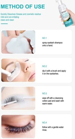 Sevich Wimper Extensions Cleanser - Wimpershampoo - Lash Foam Shampoo - Lash Cleanser - Wimper-shampoo - Assortiment 'Het Gemak' -Cosmetica Korting Winkel 648x1200 1