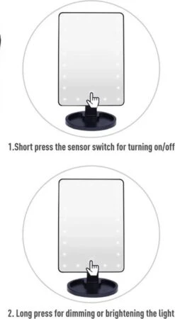 Merkloos Make Up Spiegel - Make Up Spiegel Met Verlichting - 16 LED Lampen - Make Up Organizer - Scheerspiegel - -Cosmetica Korting Winkel 658x1200 3