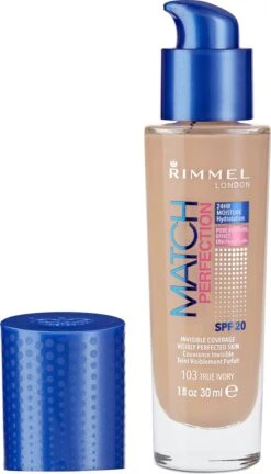 Rimmel London Match Perfection Foundation 103 True Ivory -Cosmetica Korting Winkel 686x1200
