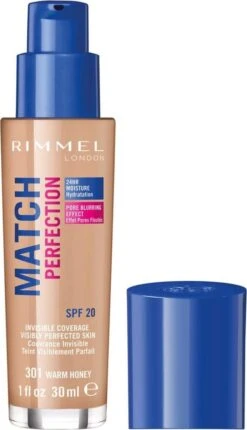 Rimmel London Match Perfection Foundation 301 Warm Honey 21 Rimmel London Match Perfection Foundation 301 Warm Honey -Cosmetica Korting Winkel 690x1200