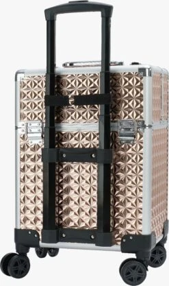 Koffer Gouden Kleur | Beautycase / Beautykoffer / Trolley Van Aluminium - 8 Wielen - Kapper Koffer - Tattoo Koffer - Nagel Koffer - Make-up Koffer -Cosmetica Korting Winkel 711x1200 7