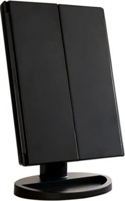 UNIQ Trifold Make Up Spiegel Met LED Verlichting En 2 Vergrootspiegels - Staande Spiegel - 21 LED-lampjes - Op Batterijen En USB (kabel Incl) - Zwart -Cosmetica Korting Winkel 746x1200 7