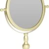 Merkloos Make-up Spiegel/ Scheerspiegel Op Voet - Goudkleurig - 25 X 10 X 33 Cm -Cosmetica Korting Winkel 752x1200 3