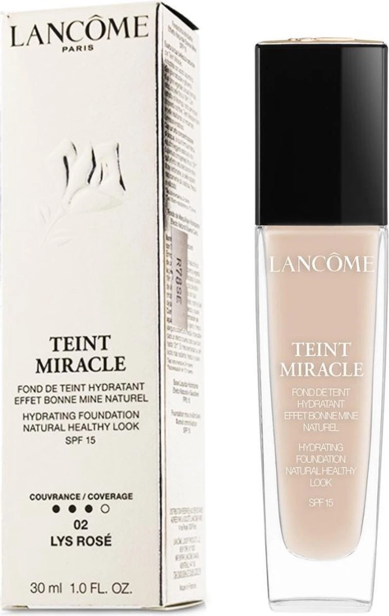 Lancôme Teint Miracle Foundation 30 Ml - 02 Lys Rosé - SPF 15 14 Lancôme Teint Miracle Foundation 30 Ml - 02 Lys Rosé - SPF 15 - Afbeelding 12
