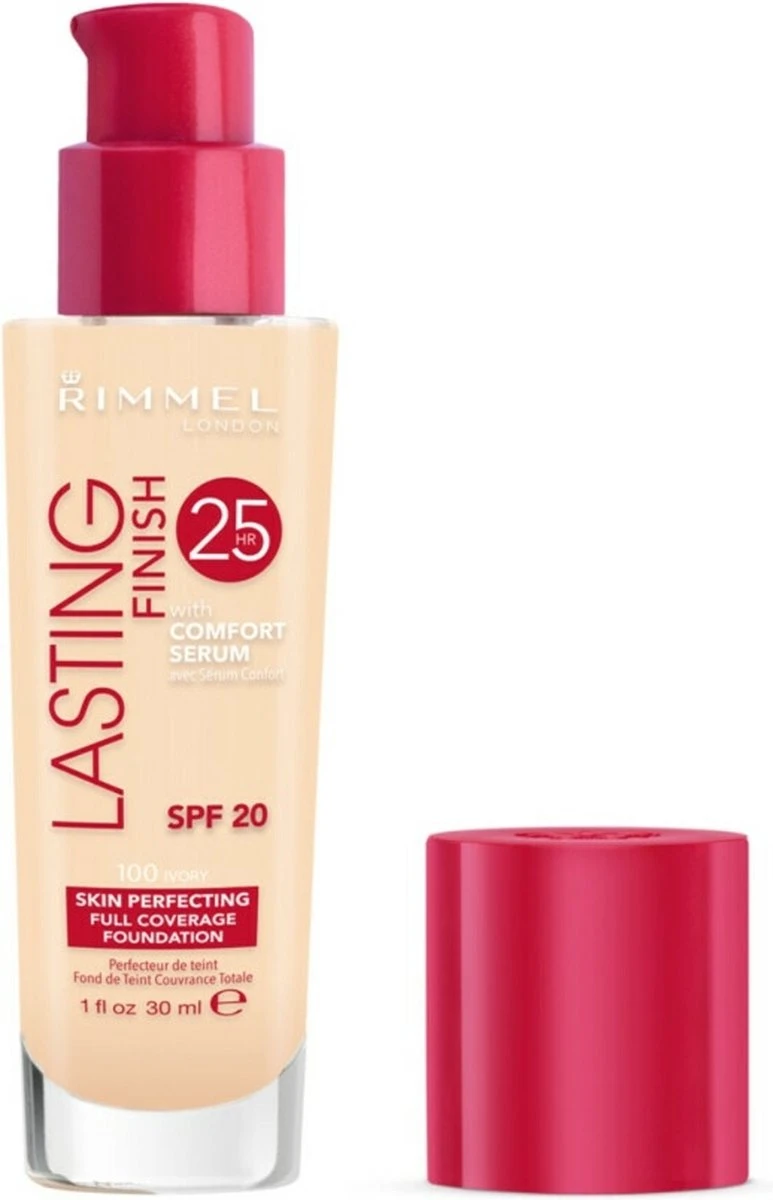 Rimmel London Lasting Finish Foundation - 100 Ivory 4 Rimmel London Lasting Finish Foundation - 100 Ivory - Afbeelding 2