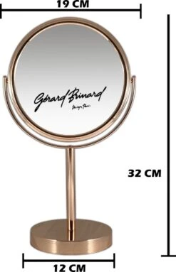 Metalen Make-up Spiegel Rosé Goud/Goud - 10x Vergroting 18cmØ -Cosmetica Korting Winkel 774x1200 5