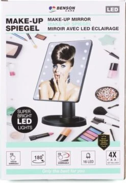 Benson Make Up Spiegel - LED Touch - Dimbaar - 16 Leds - Zwart -Cosmetica Korting Winkel 826x1200 2