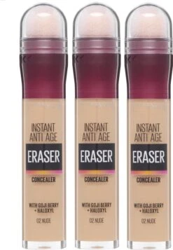 Maybelline Eraser Eye Concealer - Nude - 3 Stuks Voordeelverpakking -Cosmetica Korting Winkel 830x1200