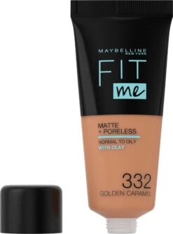 Maybelline Fit Me Matte & Poreless Foundation - 332 Golden Caramel -Cosmetica Korting Winkel 891x1200 2