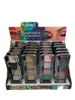 Leticia Well - Glitter Cream Make-up Palette Ogen En Lippen - 5 Tinten Roze/zilver/koper/groen/paars - Nummer 03 -Cosmetica Korting Winkel 900x1200 27