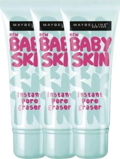 Maybelline Babyskin Pore Eraser Primer - Transparant - 3 Stuks - Voordeelverpakking -Cosmetica Korting Winkel 905x1200