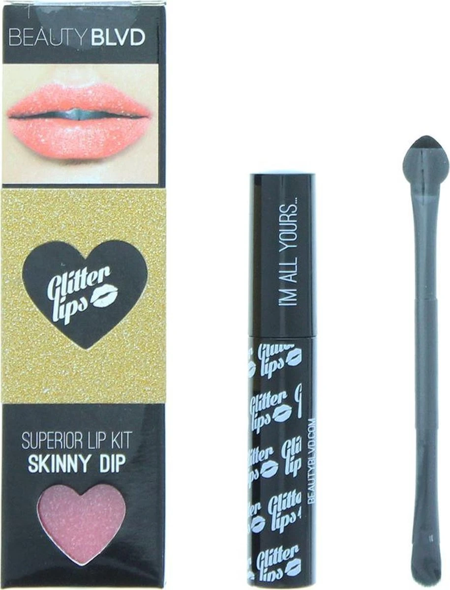 Beauty Blvd Glitter Lips Skinny Dip 3 Piece Gift Set: Gloss Bond 3.5ml - Glitter 3g - Lip Brush 3 Beauty Blvd Glitter Lips Skinny Dip 3 Piece Gift Set: Gloss Bond 3.5ml - Glitter 3g - Lip Brush