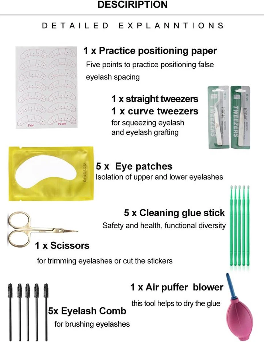 Lashes & More | Wimperextensions Starters Pakket + Luxe Nano Mister | Oefenset Voor Beginnend Wimperstylist | Lash Kit | Oefen Wimper Set 8 Lashes & More | Wimperextensions Starters Pakket + Luxe Nano Mister | Oefenset Voor Beginnend Wimperstylist | Lash Kit | Oefen Wimper Set - Afbeelding 6