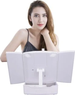 Merkloos Make-up Organizer Met Spiegel En LED Van METU-Online - Make Up Opberger - Make Up Spiegel Met Led Lamp - Makeup Opbergdoos - Make-up Spiegel Wit - Make Up Spiegel Met Verlichting En Usb - Make Up Koffer - Make Up Tafel - Make Up Organizer -Cosmetica Korting Winkel 940x1200 6