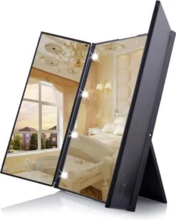 Spiegel Met LED Verlichting - Make-upspiegel - Zwart -Cosmetica Korting Winkel 960x1200 32