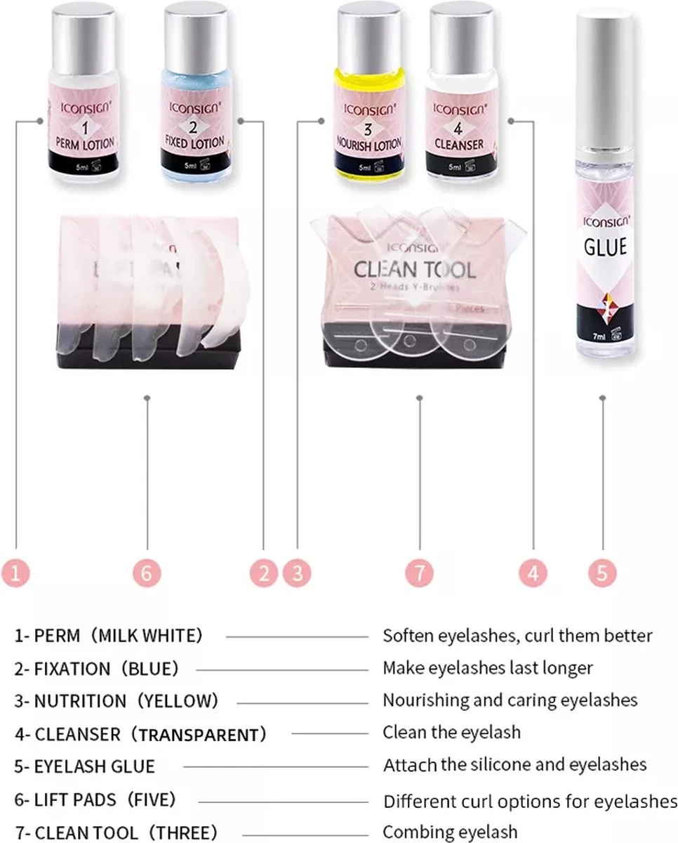 ICONSIGN - Lash Lift - Eye Perming Kit- Nepwimpersm - Wimperserums - Wimpers - Nepwimpers 11 ICONSIGN - Lash Lift - Eye Perming Kit- Nepwimpersm - Wimperserums - Wimpers - Nepwimpers - Afbeelding 9