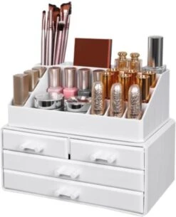 Nancy's Cutler Make-Up Organizer - Make-Up Opslag - 4 Lades - Open Vakken - Wit - Acryl - 24 X 13.5 X 18.5 Cm 13 Nancy's Cutler Make-Up Organizer - Make-Up Opslag - 4 Lades - Open Vakken - Wit - Acryl - 24 X 13.5 X 18.5 Cm -Cosmetica Korting Winkel 971x1200 2