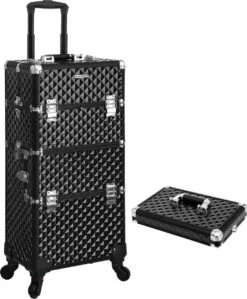 Merkloos Trolley, Make-up Koffer, Cosmetische Koffer, Voor Nageldesign, Make-up Organizer, Koffer Met Draagtas, Zwart JHZ04B 13 Merkloos Trolley, Make-up Koffer, Cosmetische Koffer, Voor Nageldesign, Make-up Organizer, Koffer Met Draagtas, Zwart JHZ04B -Cosmetica Korting Winkel 991x1200 1