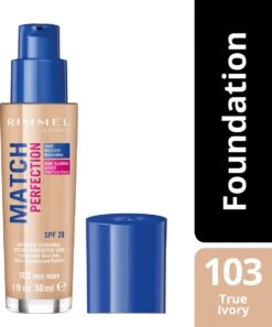 Rimmel London Match Perfection Foundation 103 True Ivory -Cosmetica Korting Winkel 997x1200